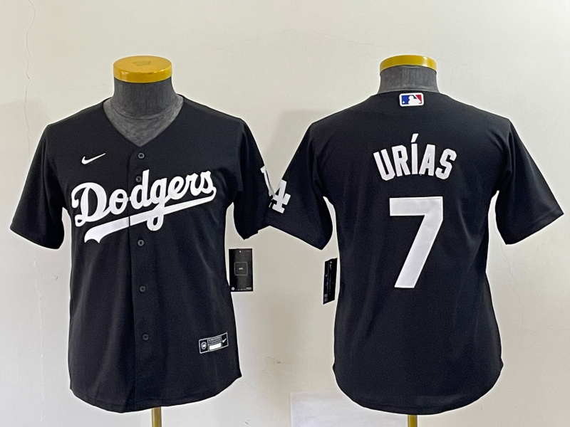 Women's Los Angeles Dodgers #7 Julio Urias Black Stitched Baseball Jersey(Run Small)